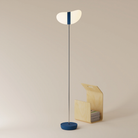 The midnight Baltra Floor Light from Gantri with the chrome rod option.