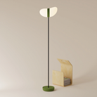 The olive Baltra Floor Light from Gantri with the black rod option.