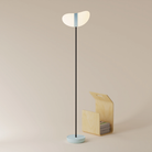 The sky Baltra Floor Light from Gantri with the black rod option.
