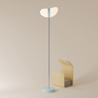 The sky Baltra Floor Light from Gantri with the chrome rod option.