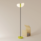 The sprout Baltra Floor Light from Gantri with the black rod option.