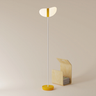 The sunrise Baltra Floor Light from Gantri with the white rod option.