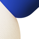 The cobalt Buia Pendant Light from Gantri close up.