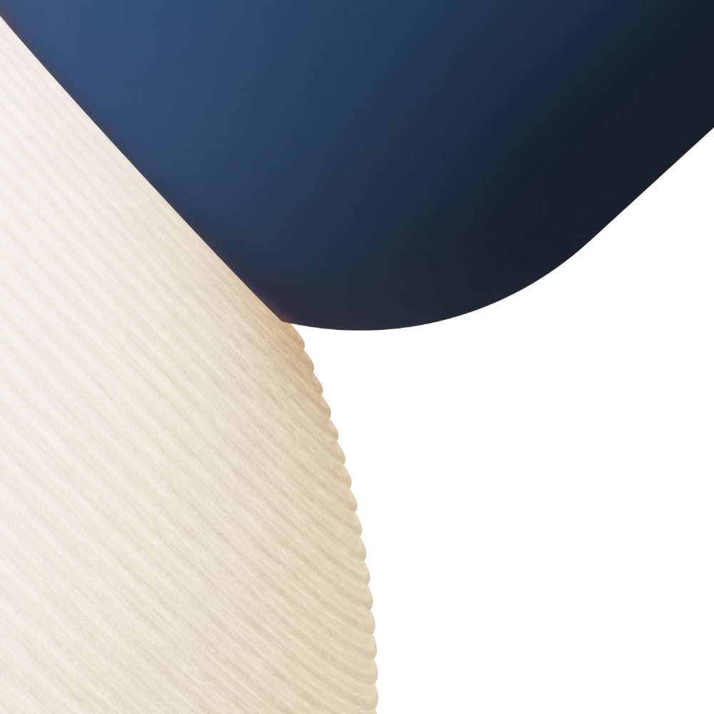 The midnight Buia Pendant Light from Gantri close up.