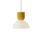 The sunrise Buia Pendant Light from Gantri with the white cord.