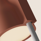 The blossom Carve Floor Light from Gantri with the white rod option close up.
