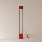 The canyon Carve Floor Light from Gantri with the chrome rod option.