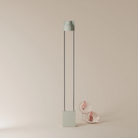 The meadow Carve Floor Light from Gantri with the chrome rod option.