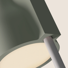 The meadow Carve Floor Light from Gantri with the white rod option close up.