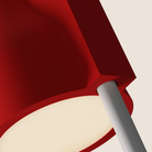 The poppy Carve Floor Light from Gantri with the white rod option close up.