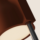 The sedona Carve Floor Light from Gantri with the chrome rod option close up.