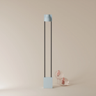 The sky Carve Floor Light from Gantri with the black rod option.