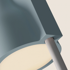 The sky Carve Floor Light from Gantri with the white rod option close up.