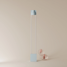 The sky Carve Floor Light from Gantri with the white rod option.