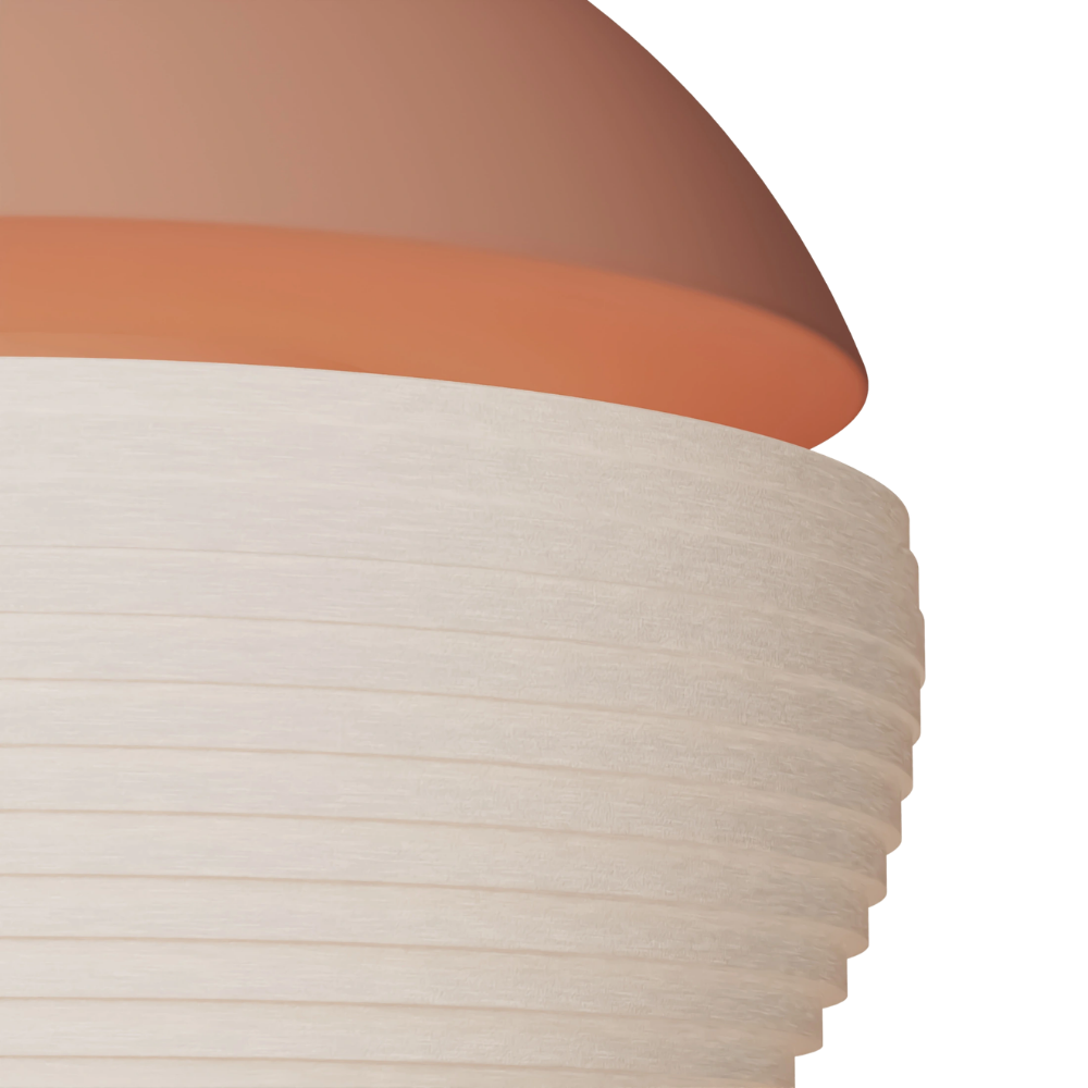 The blossom Cora Pendant Light from close up.