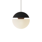 The carbon Cora Pendant Light from Gantri with the white cord.