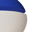 The cobalt Cora Pendant Light from Gantri close up.