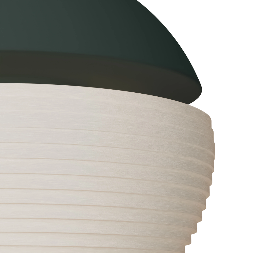 The forest Cora Pendant Light from Gantri close up.