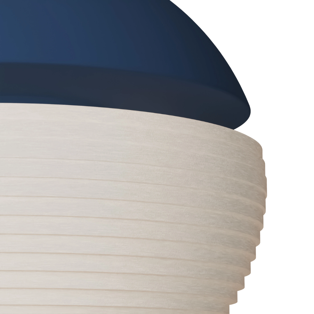 The midnight Cora Pendant Light from Gantri close up.