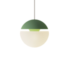 The sage Cora Pendant Light from Gantri with the white cord.