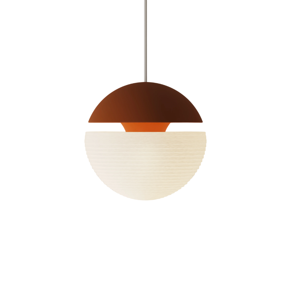 The sedona Cora Pendant Light from Gantri with the white cord.