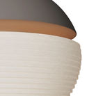The smoke Cora Pendant Light from Gantri close up.