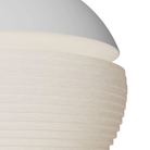 The snow Cora Pendant Light from Gantri close up.