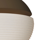 The walnut Cora Pendant Light from Gantri close up.