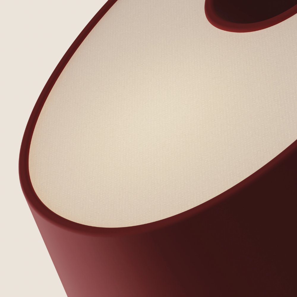 The canyon Fold Table Light from Gantri close up.