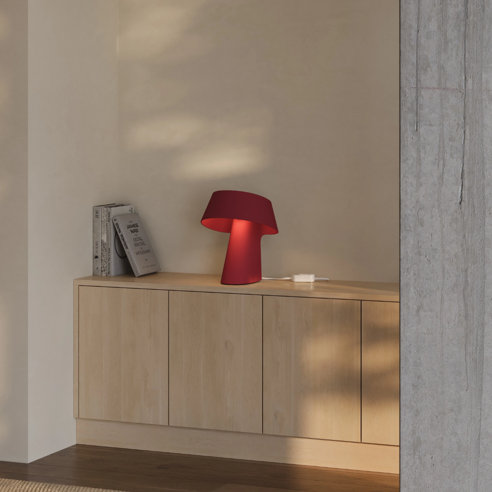 The canyon Fold Table Light from Gantri in a living room.