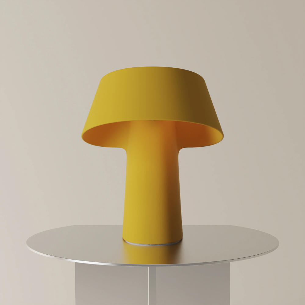 The mustard Fold Table Light from Gantri.