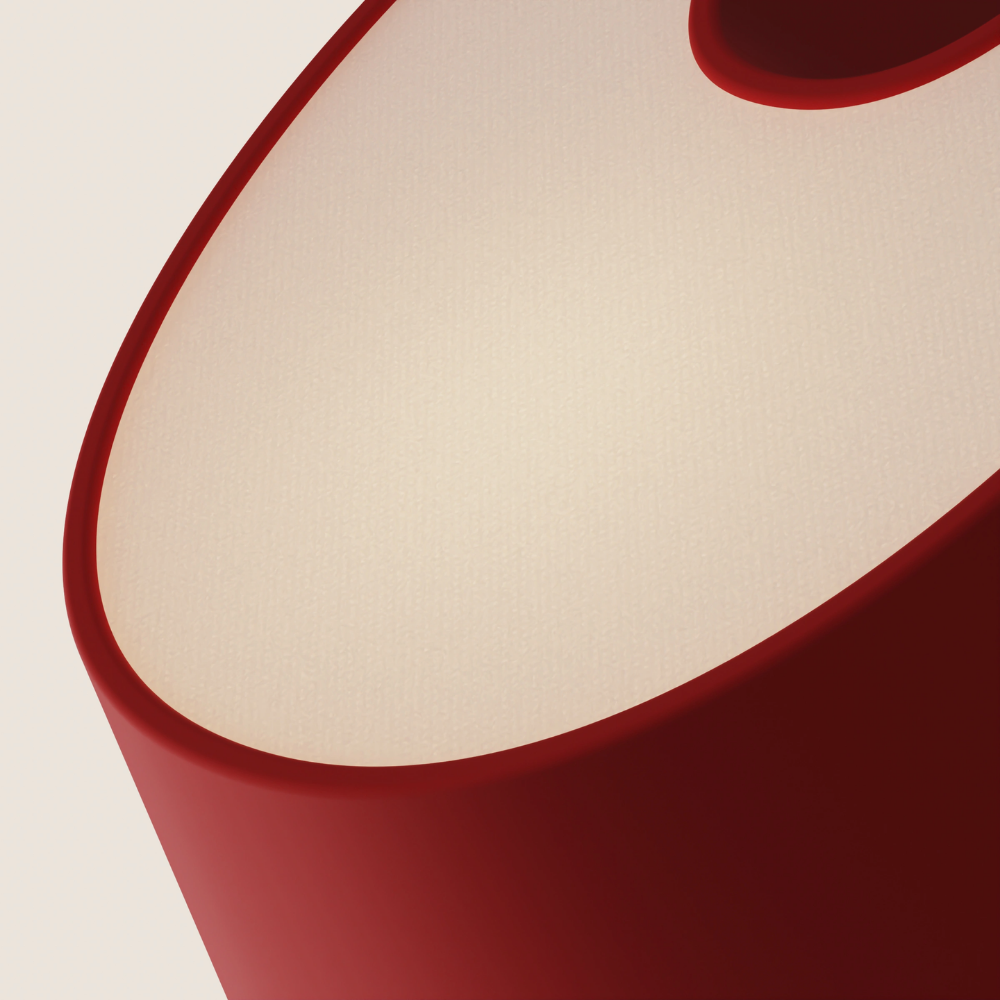 The poppy Fold Table Light from Gantri close up.