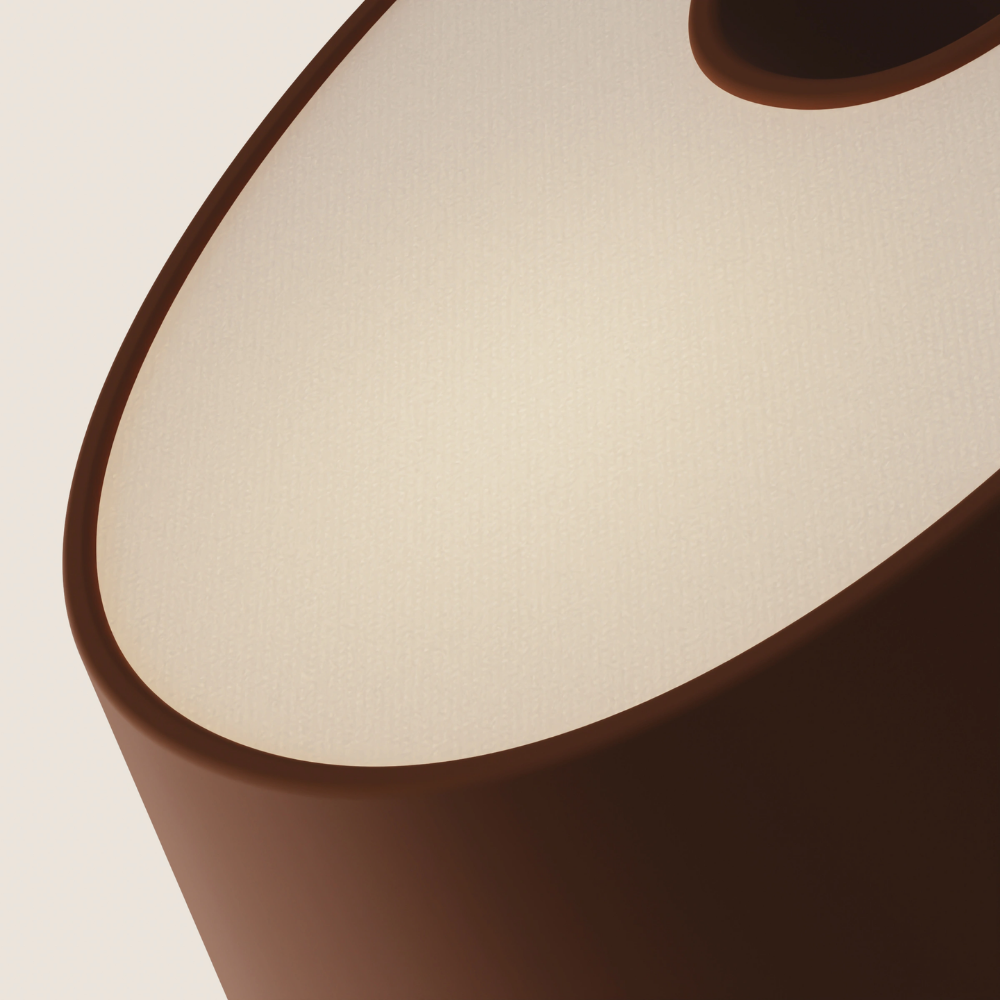 The sedona Fold Table Light from Gantri close up.