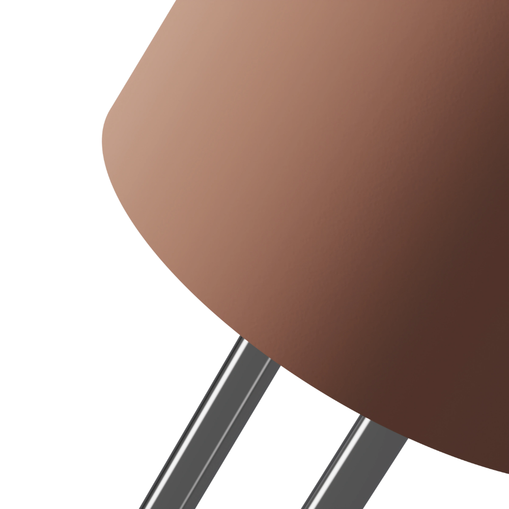 The blossom Gio Floor Light from Gantri with the chrome rod option close up.