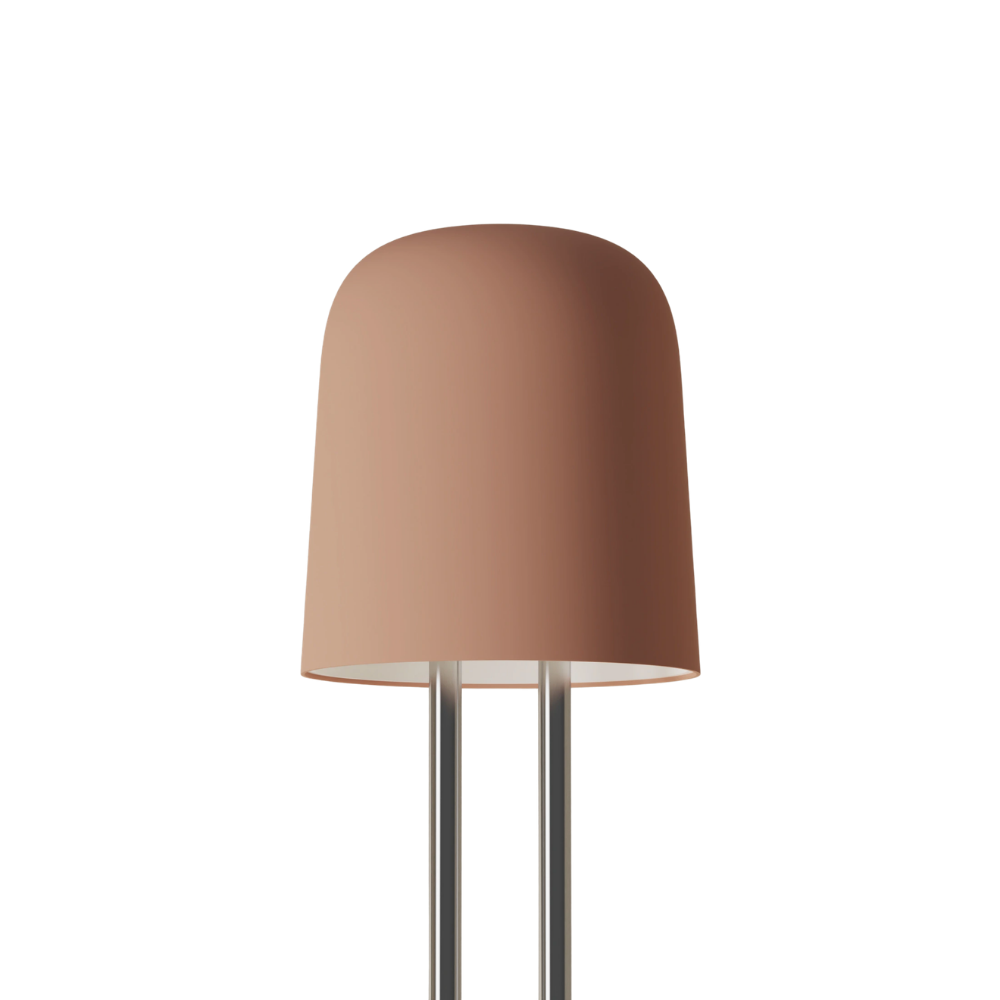 The blossom Gio Floor Light from Gantri with the chrome rod option.