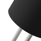 The carbon Gio Floor Light from Gantri with the white rod option close up.