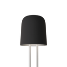 The carbon Gio Floor Light from Gantri with the white rod option.