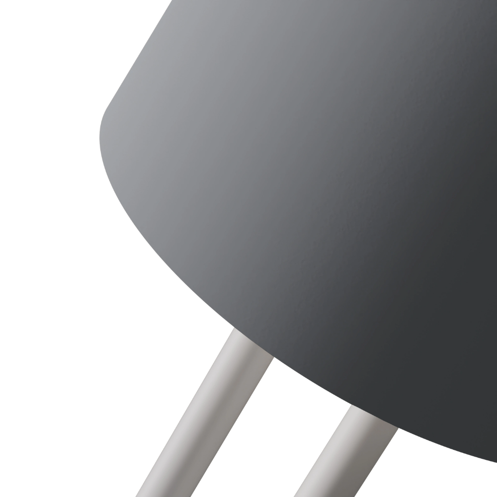 The fog Gio Floor Light from Gantri with the white rod option close up.