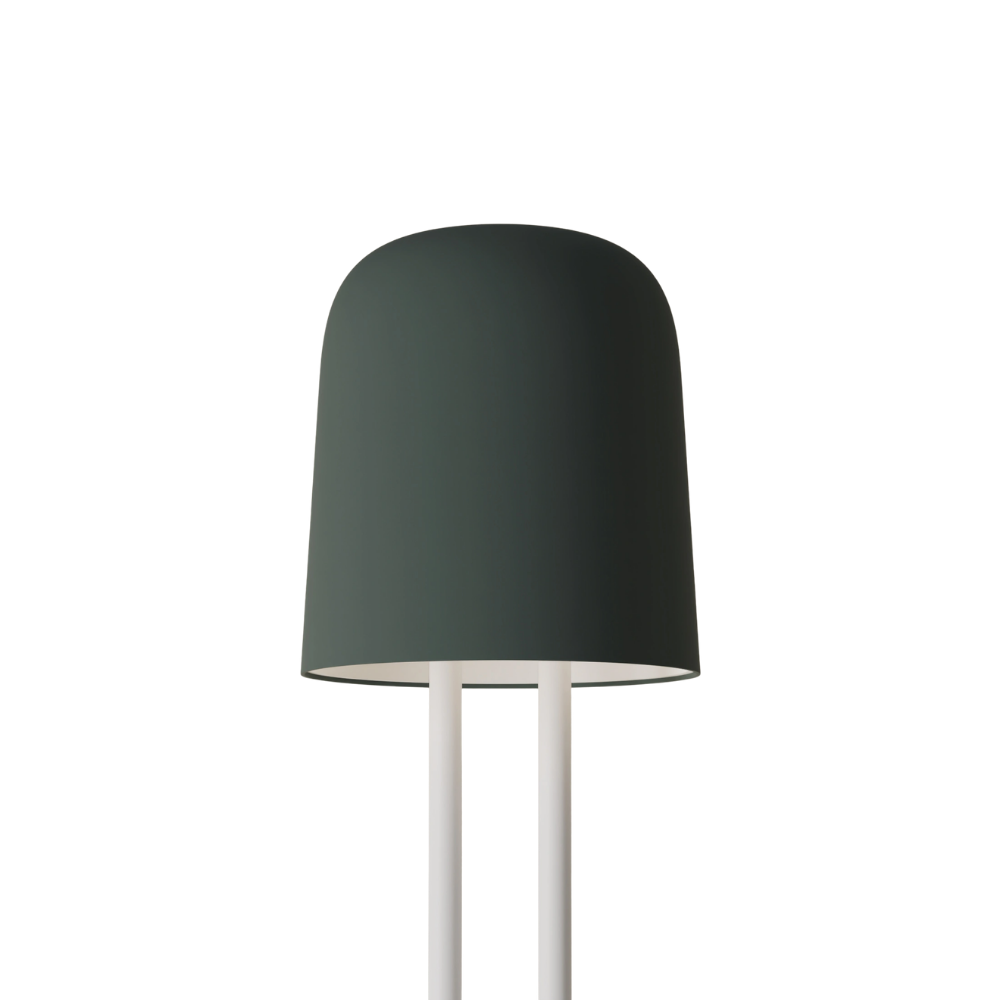 The forest Gio Floor Light from Gantri with the white rod option.