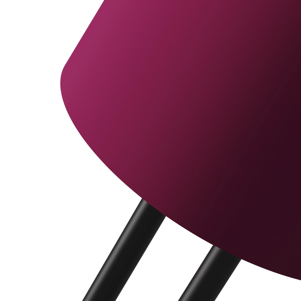 The hibiscus Gio Floor Light from Gantri with the black rod option close up.