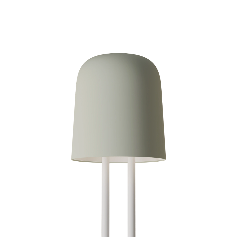 The meadow Gio Floor Light from Gantri with the white rod option.