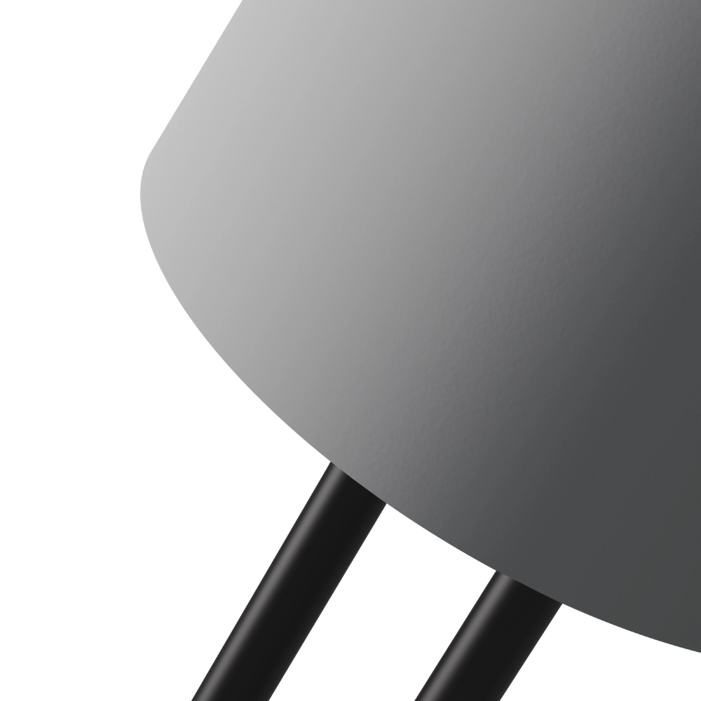 The mist Gio Floor Light from Gantri with the black rod option close up.