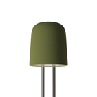 The olive Gio Floor Light from Gantri with the chrome rod option.