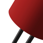 The poppy Gio Floor Light from Gantri with the black rod option close up.