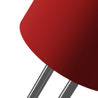 The poppy Gio Floor Light from Gantri with the chrome rod option close up.