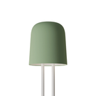 The sage Gio Floor Light from Gantri with the white rod option.