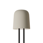 The sand Gio Floor Light from Gantri with the black rod option.