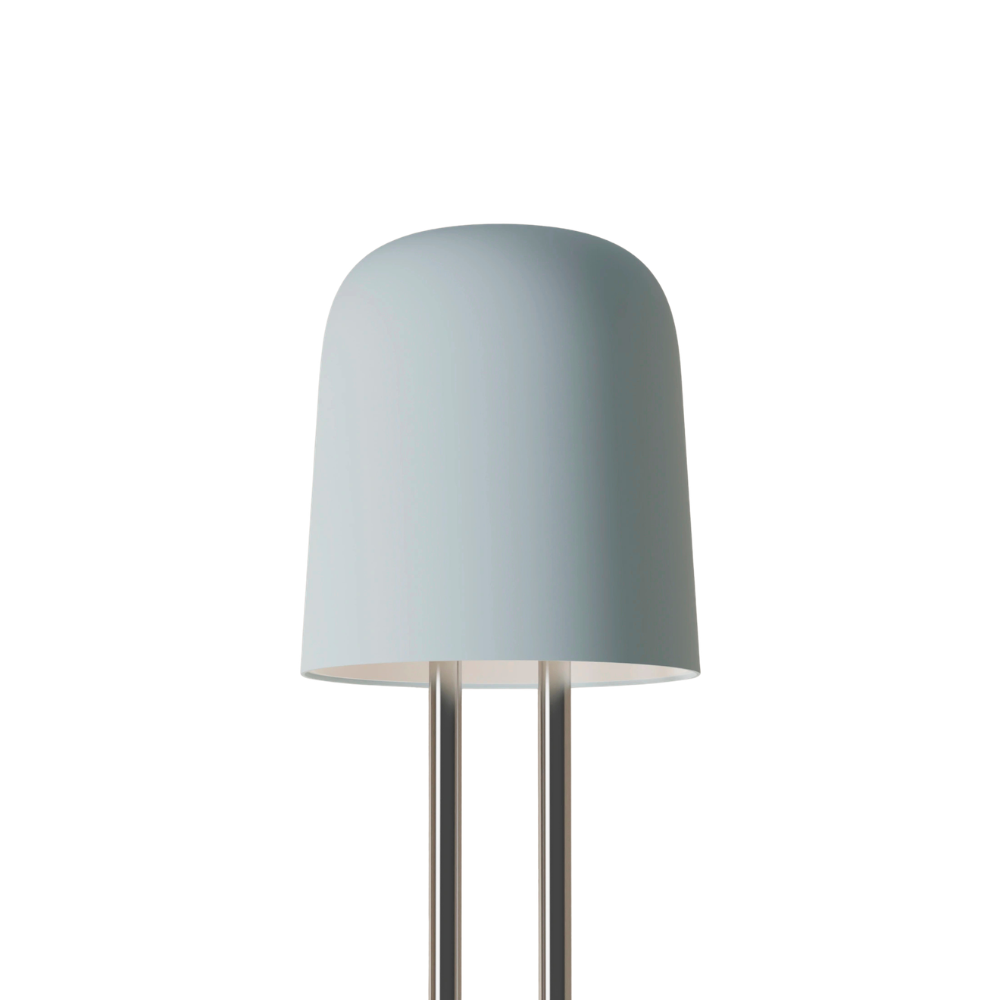 The sky Gio Floor Light from Gantri with the chrome rod option.