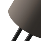 The smoke Gio Floor Light from Gantri with the black rod option close up.