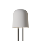 The snow Gio Floor Light from Gantri with the chrome rod option.